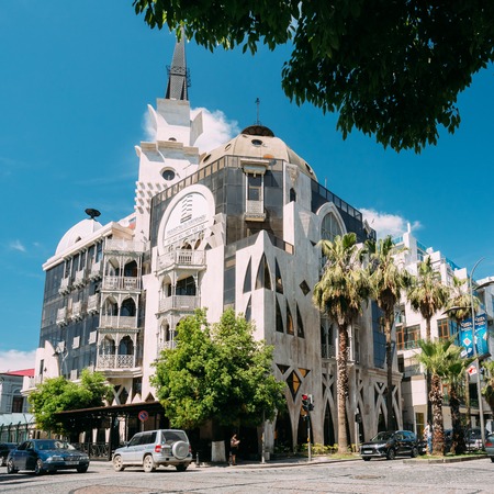 Batumi, Adjara, Georgia. Gate To Boulevard House Is Luxury Residential Buildingのeditorial素材