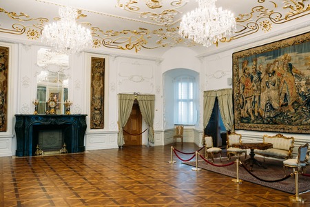 Mir, Belarus. Exposition On Third Floor Is Portrait Hall In Castleのeditorial素材