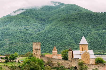 Church In Castle Complex Ananuri In Georgia, About 72 Kilometresの写真素材