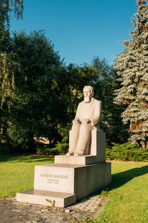 Riga, Latvia. Monument To Latvian Composer, Alfred Kalnynsh In Cのeditorial素材