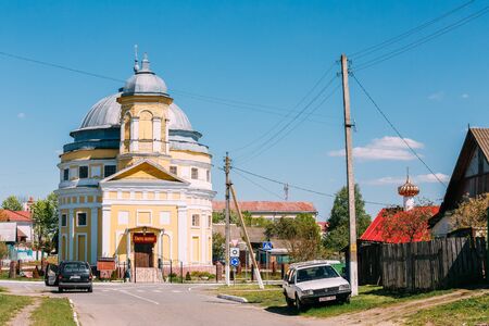Chachersk, Belarus. Transfiguration Church. Orthodox Church At Sunnyのeditorial素材