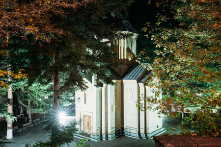 Borjomi, Samtskhe-Javakheti, Georgia. Church Of Saint Nicholas In City Park Merab Kostavas Garden