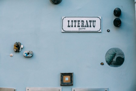 Vilnius, Lithuania. Literatu Street - One Of The Oldest Streetsのeditorial素材
