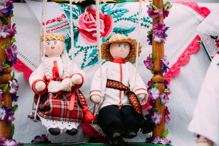 Belarusian Folk Doll. National Traditional Folk Dolls Are Popularの写真素材