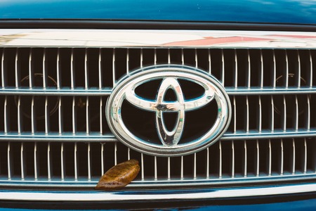 Batumi, Adjara, Georgia. Close View Of Logo Logotype Sign Of Toyotaのeditorial素材