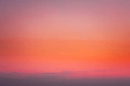 Sunset Sunrise Clear Sky In Orange, Pink And Magenta Colours. Naturalの写真素材