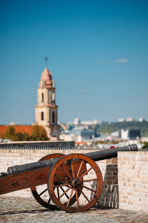 Vilnius, Lithuania. Old Cannon In Artillery Bastion Of Vilnius. Famous Landmarkの写真素材