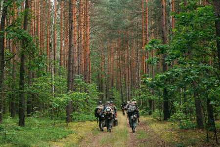German Infantry Soldier In World War II Marching Walking Along F