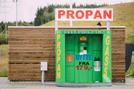 Oslo, Norway. Gas Propan Station With Tanks. Liquid propane gas station. LPG stationのeditorial素材