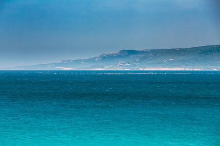 Sea Ocean And Blue Sky Background With Cloudscapeの写真素材