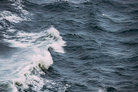 Sea. Ocean Waves In Storm Time. Top View.