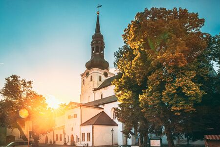 Tallinn, Estonia. The Cathedral Of Saint Mary The Virgin or Dome Church. Famous And Popular Landmark.の写真素材
