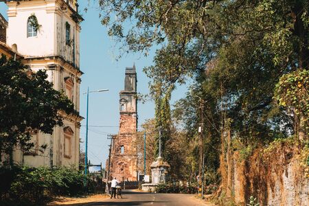 Old Goa, India. Church Of St. Augustine In Ruined Church Complex. Church Was Completed In 1602.の写真素材