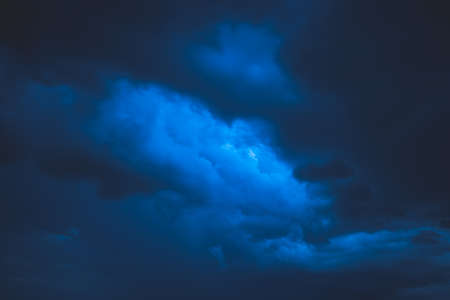 Night Stormy Sky Before Rain. Cloudy Skyの写真素材