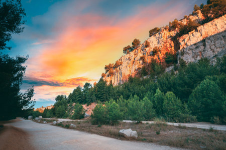 Cassis, Calanques, France. French Riviera. Beautiful Nature Of Cote De Azur On The Azure Coast Of...