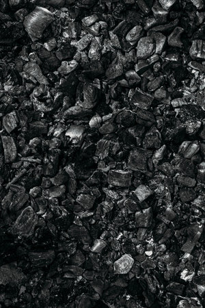 Background Of Pieces Of Black Coal