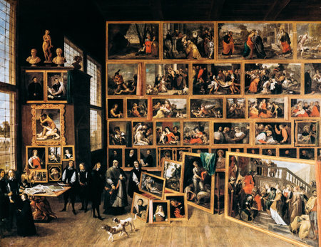 David Teniers Younger. Gallery Of Archduke Leopold Wilhelm In Brussels. David Teniers Ii Was A Flemish Baroque Painter, Printmaker, Draughtsman, Miniaturist Painter, Staffage Painter And Art Curatorの写真素材