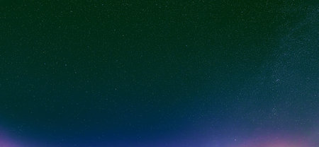 Night Dark Blue Sky Glowing Stars Background Backdrop With Sky Gradient. Colourful Night Starry Sky...