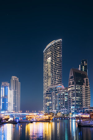 Dubai Marina Port, UAE, United Arab Emirates - May 19, 2021: Nigのeditorial素材