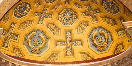 Rome, Italy. Mosaic On Wall Inside Of Pantheon