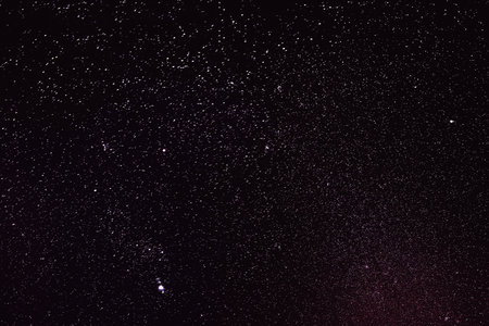 Night Starry Sky Background In Colours. Night View Of Natural Glowing Starsの写真素材