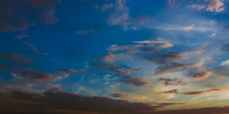 Blue Sunrise Sky With Sunlight natural background backdrop