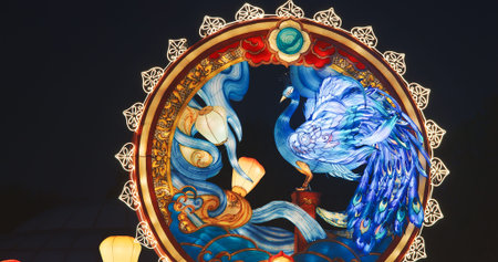 Beijing, China. Large Lantern Composition At Zigong Lantern Festival. Part Of Visualization Of...