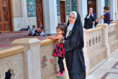 Fars Province, Shiraz, Iran - 19 april, 2017: Shah Cheragh Shrine, Muslim woman wearing an Islamic...