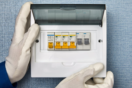 Fusebox and consumer unit replacement. Installation of residential circuit breakers. Overcurrent...