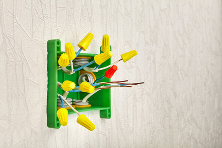 The use of screw-on connectors for splicing the ends of copper wires when installing an electrical...