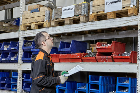 Istanbul, Turkey - February 13, 2020: Container terminal for cargo handling in commercial dock of sea port. Storage freight containers for goods shipping.のeditorial素材