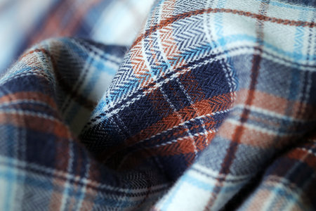 close up detail pattern of checkered men's shirt
