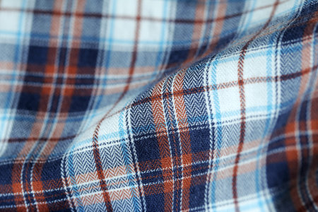 close up detail pattern of checkered men's shirt