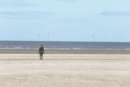 Crosby Beach in Liverpool, United Kingdomのeditorial素材