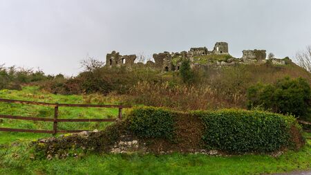 The Rock of Dunamase is the ruins of a 9th century castle in County Laois, Irelandの写真素材