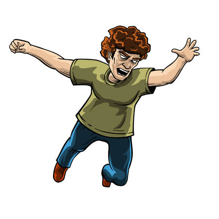 A Man Jumpingのイラスト素材