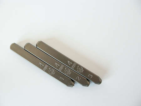 digital stamp steel for marking. metalwork tools.の写真素材