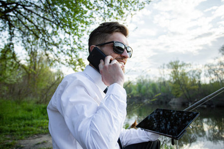 Remote work online. Work outside the office