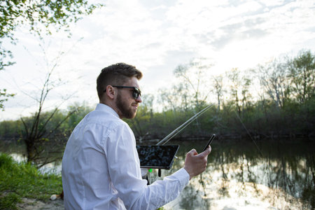 Remote work online. Work outside the office Key Language