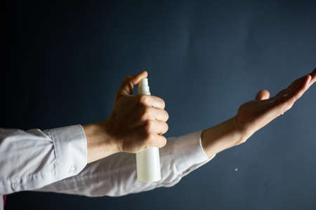 Antiseptic spray, coronavirus, COVID-19の写真素材