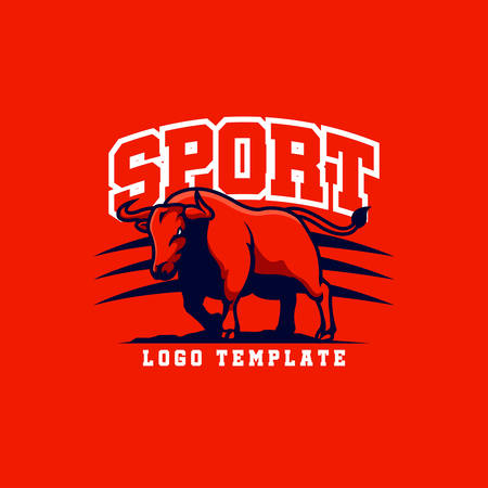 bull logo template designのイラスト素材