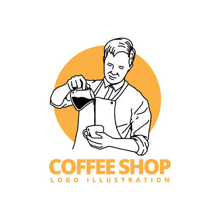 coffee shop for mascotのイラスト素材