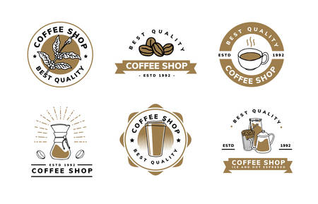 coffee logo designのイラスト素材