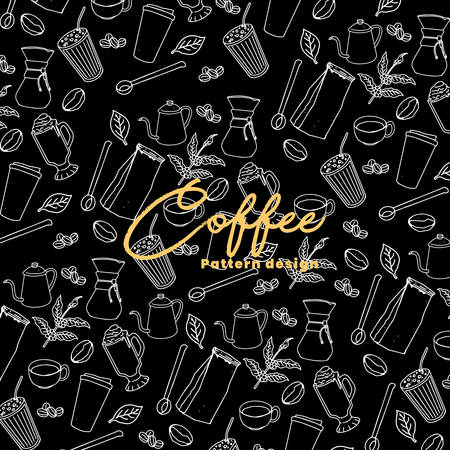 coffee background designのイラスト素材