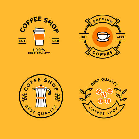coffee logo designのイラスト素材