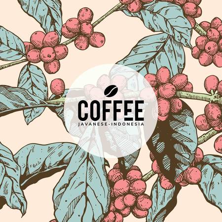 coffee background designのイラスト素材