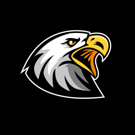 eagle head iconのイラスト素材