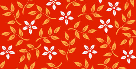 leaf background design (red)のイラスト素材