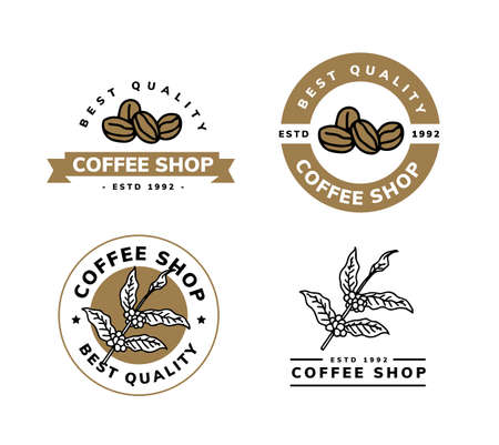 coffee logo templateのイラスト素材