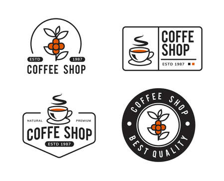 simple coffee logo templateのイラスト素材